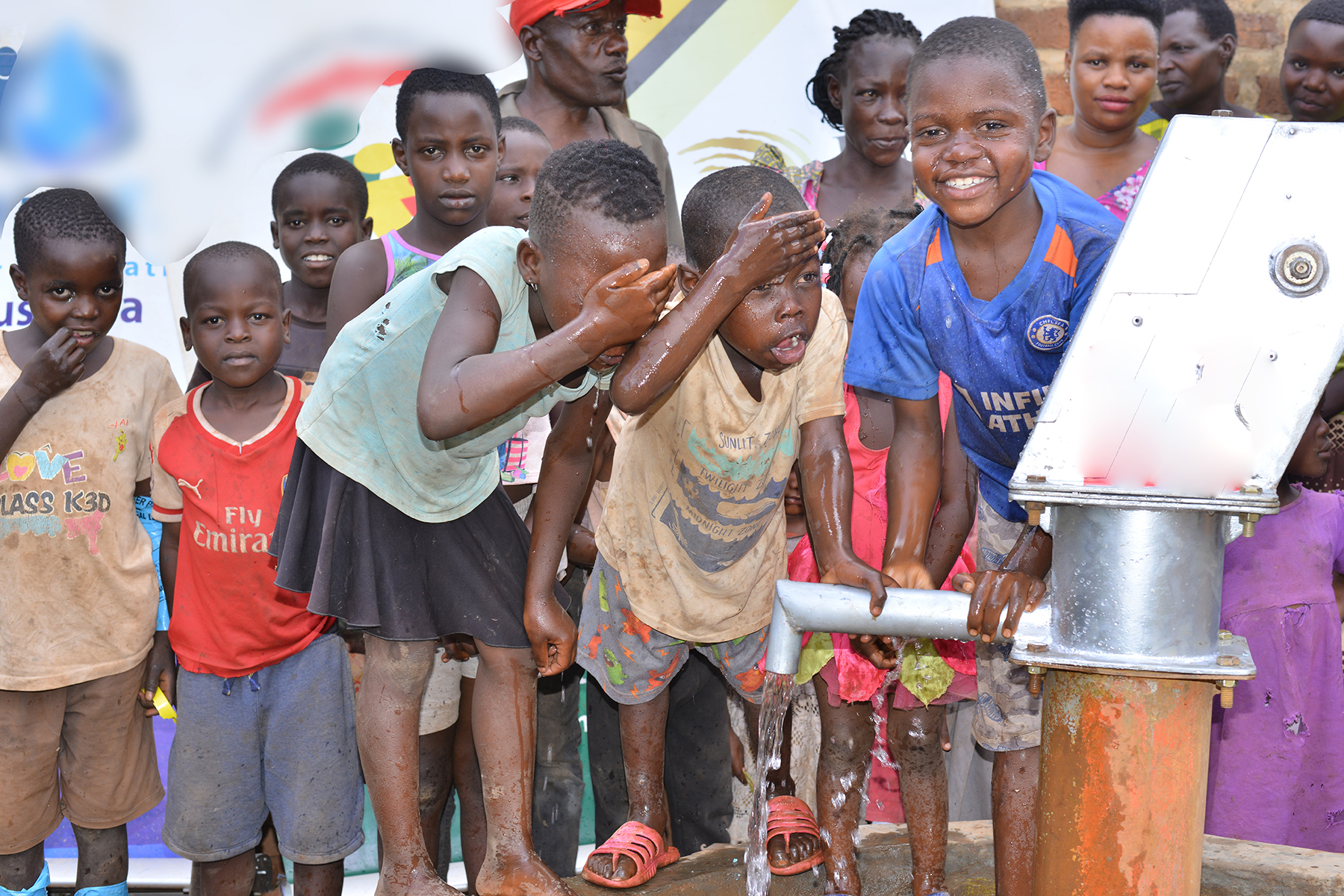Children at water source